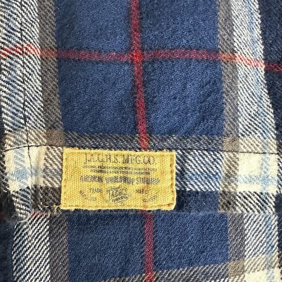 Jachs Shirt Mens Medium Button Down Long Sleeve Plaid Flannel Casual Heavyweight - Picture 6 of 9